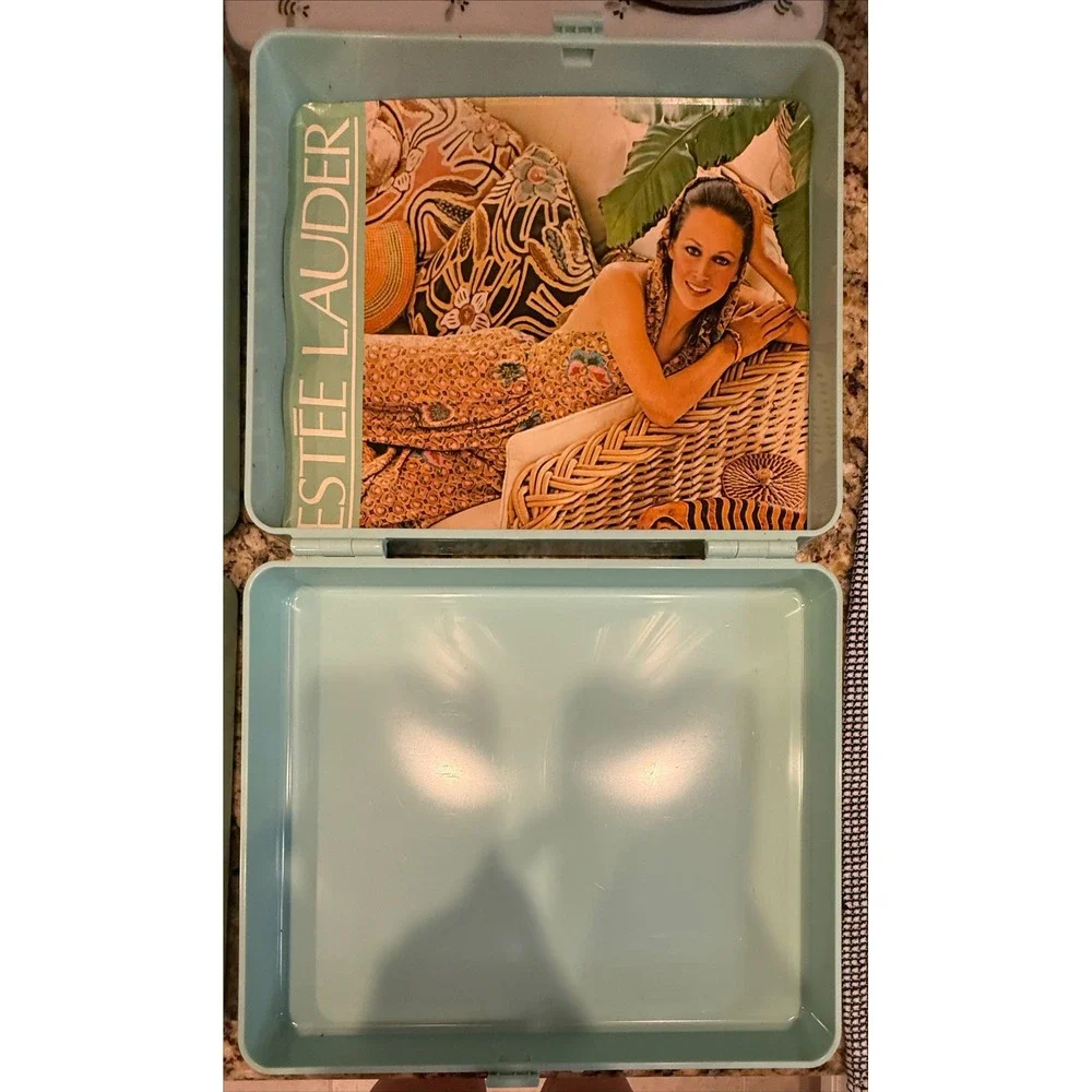 Estee Lauder Vintage Travel Train Cases Set of 3 Makeup Cosmetic Organizer‎